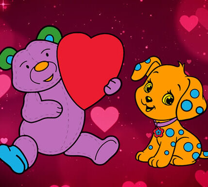 Valentine Pets Coloring Book