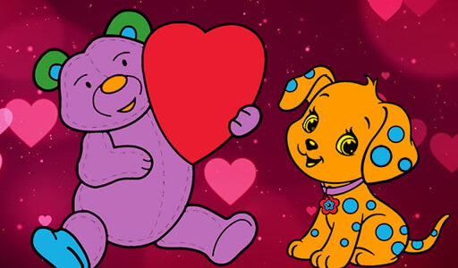 Valentine Pets Coloring Book